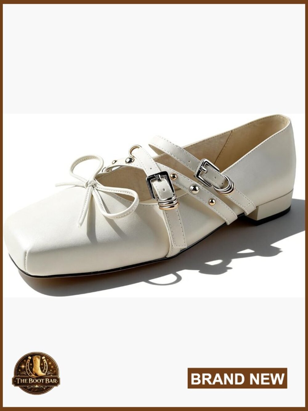 Women's Mary Jane Flats Square Toe Buckle Strap Low Heel Formal Party Shoes